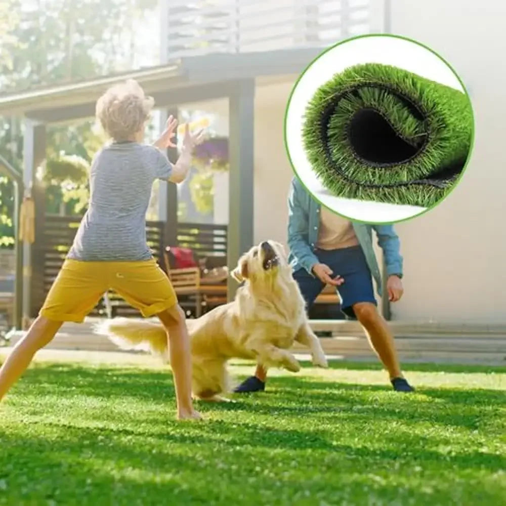 6.5x10 FT Synthetic Grass Turf Rug Mat 1.2 Inch Pile Height Dog Training Pad Pet Safe Eco Friendly Lawn Indoor Outdoor Decoration