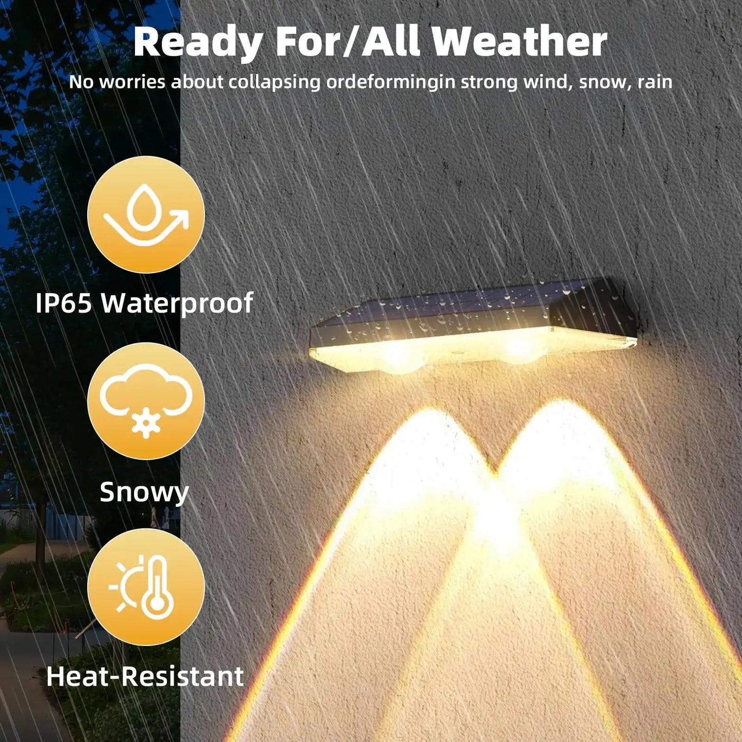 Solar Fence Lights Outdoor IP65 Waterproof Three Mode Solar Deck Lights for Yard Railing Step Patio Stair and Wall Six Pack