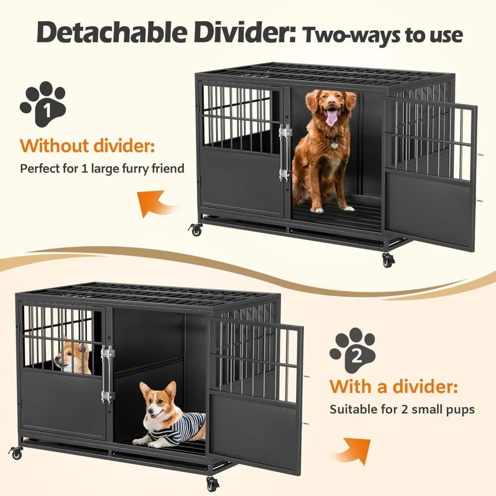Hign Concerned Heavy Duty Stackable Metal Dog Crate Kennel