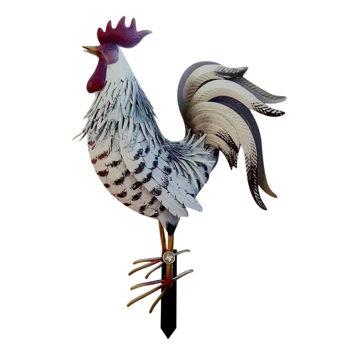 Resin Patriotic Rooster Statue for Home and Garden Decor Unique Rooster Sculpture for Interior Decoration