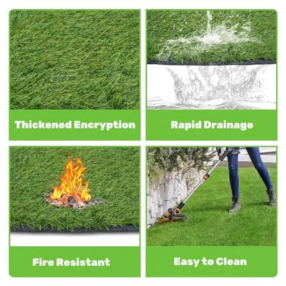 6.5x10 FT Synthetic Grass Turf Rug Mat 1.2 Inch Pile Height Dog Training Pad Pet Safe Eco Friendly Lawn Indoor Outdoor Decoration