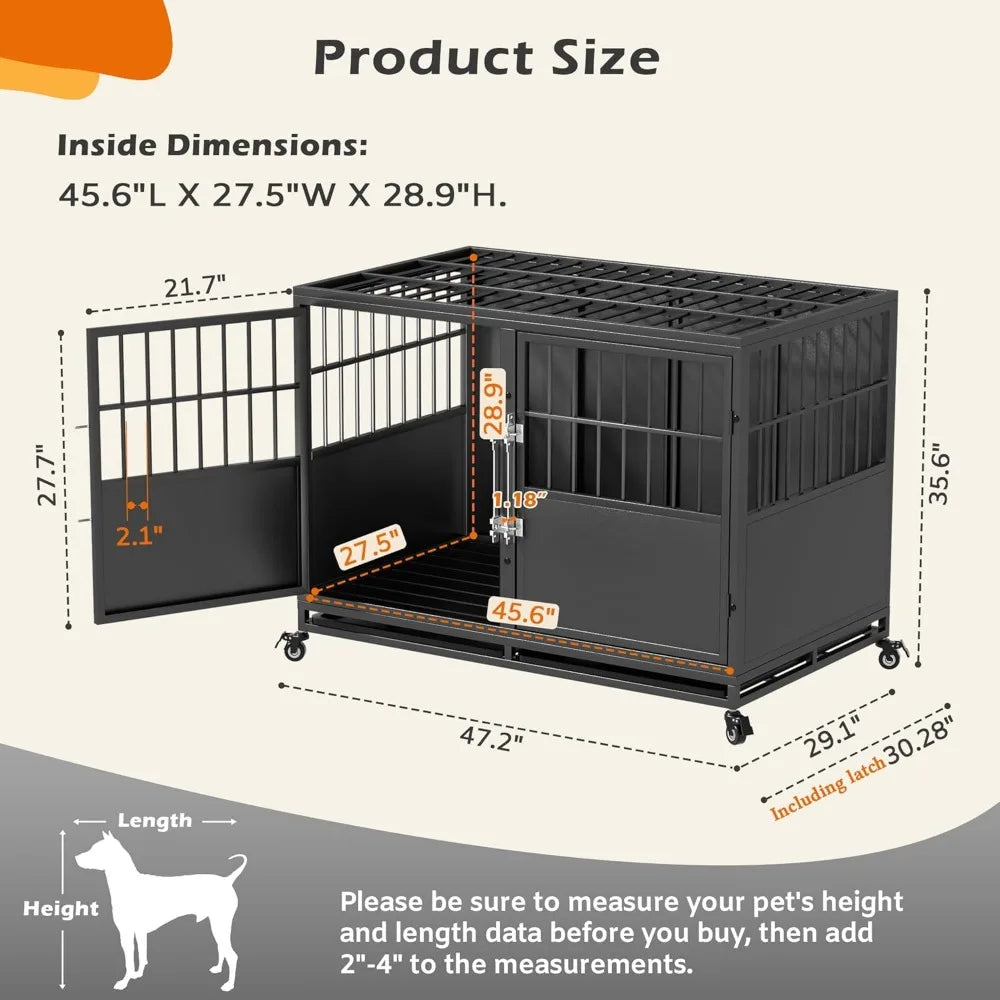 Hign Concerned Heavy Duty Stackable Metal Dog Crate Kennel