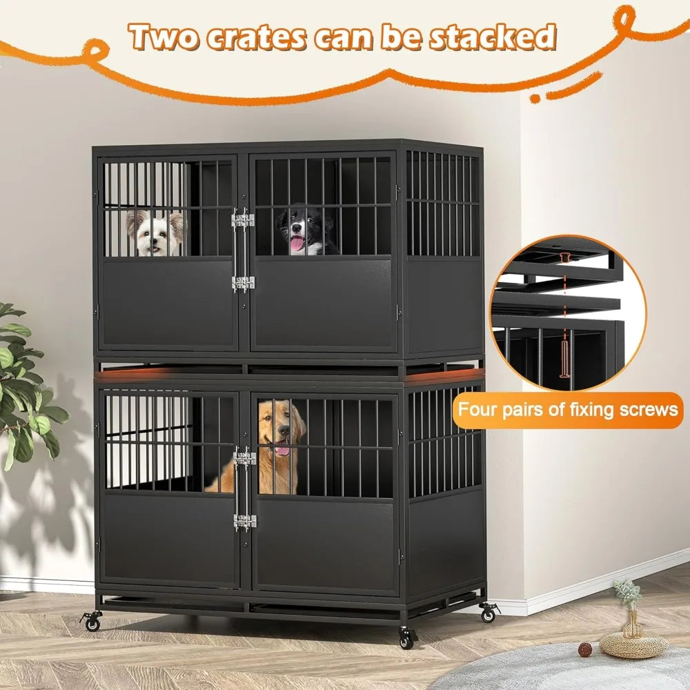 Hign Concerned Heavy Duty Stackable Metal Dog Crate Kennel