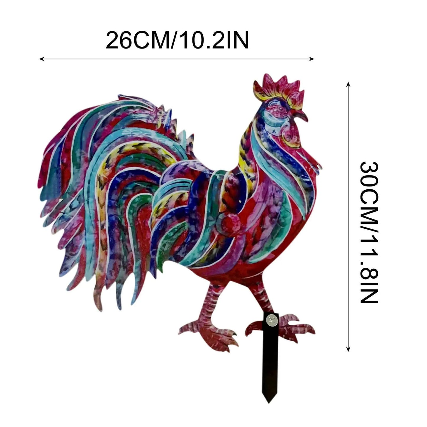 Resin Patriotic Rooster Statue for Home and Garden Decor Unique Rooster Sculpture for Interior Decoration
