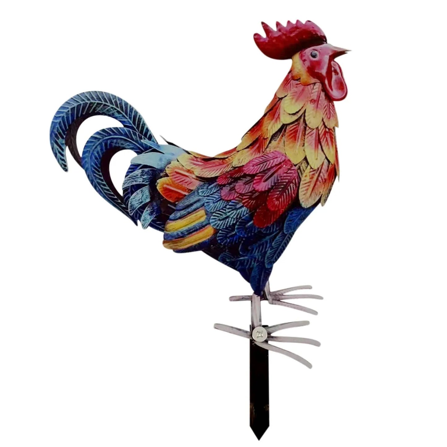 Resin Patriotic Rooster Statue for Home and Garden Decor Unique Rooster Sculpture for Interior Decoration