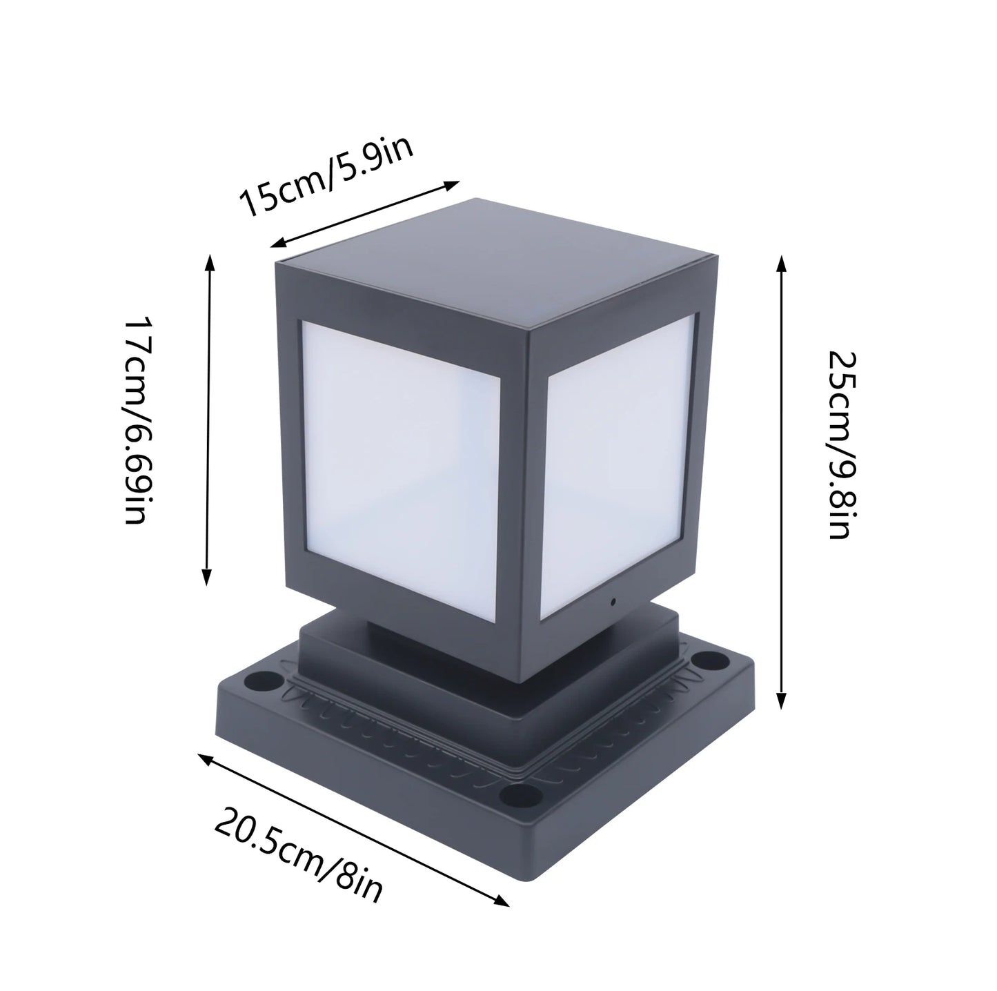 Solar Outdoor LED Lights IP65 Waterproof Cool Lighting for Garden Patio Porch Black ABS Shell