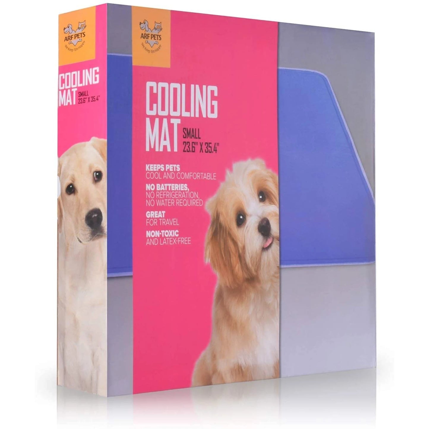 Arf Pets Dog Cooling Mat 23 Inch x 35 Inch Durable Non Toxic Gel Dog Bed Mat for Kennels Crates and Beds