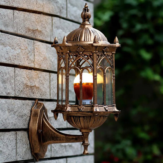 Bymaocar E27 Antique Simple Wall Lamp Sconce Porch Lamp Indoor Outdoor Classic Cage Design Decor Wall Light