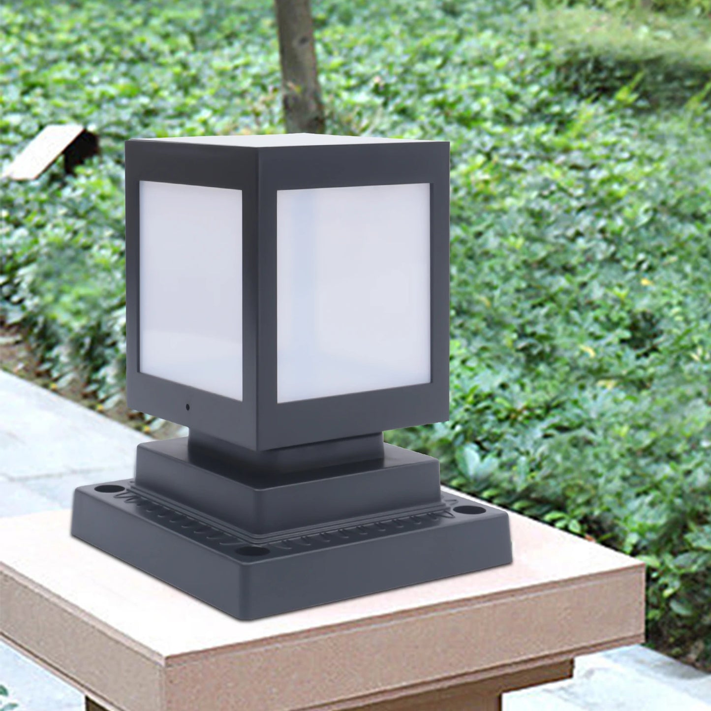 Solar Outdoor LED Lights IP65 Waterproof Cool Lighting for Garden Patio Porch Black ABS Shell