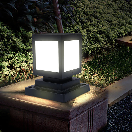 Solar Outdoor LED Lights IP65 Waterproof Cool Lighting for Garden Patio Porch Black ABS Shell