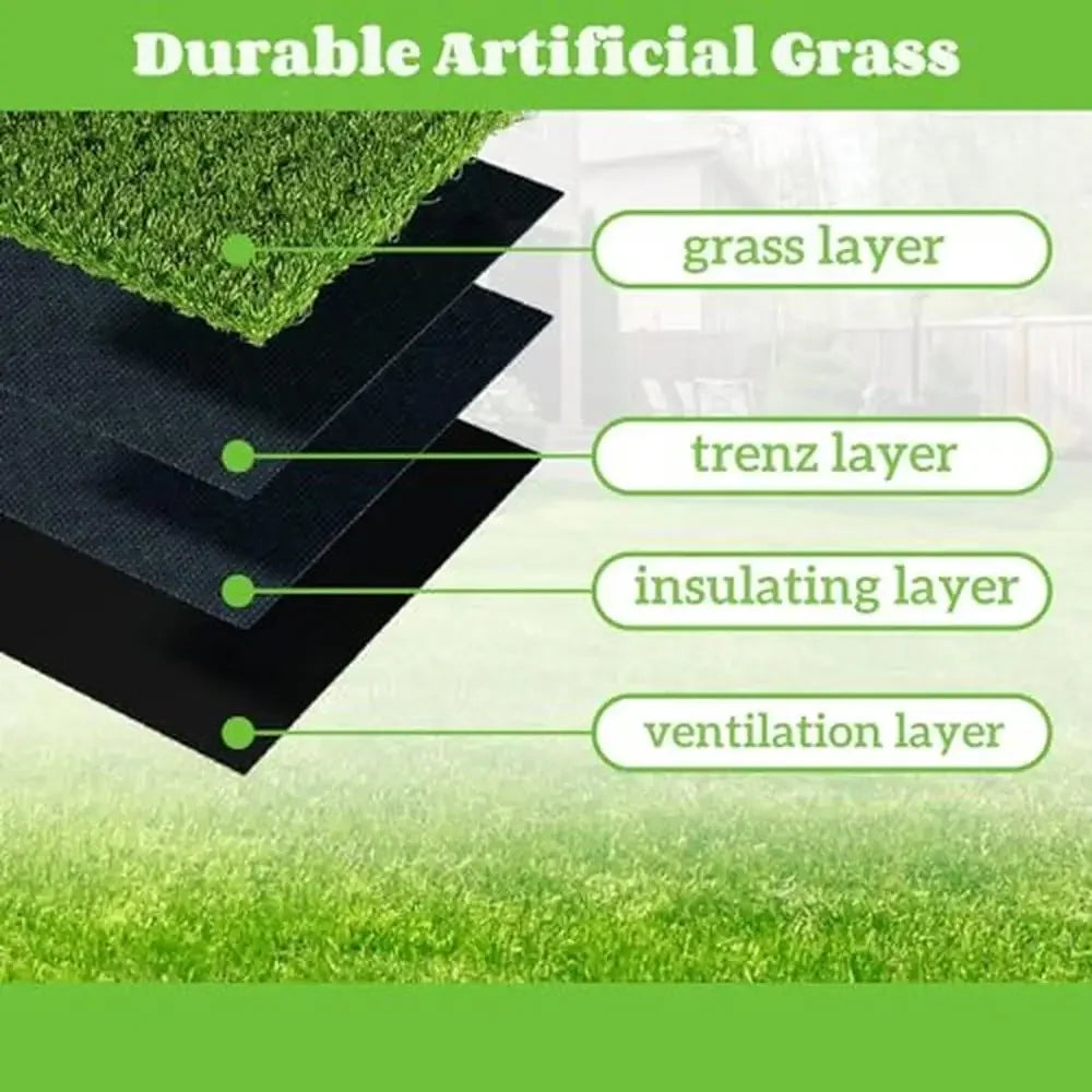 6.5x10 FT Synthetic Grass Turf Rug Mat 1.2 Inch Pile Height Dog Training Pad Pet Safe Eco Friendly Lawn Indoor Outdoor Decoration